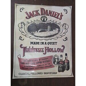 Vintage Jack Daniels Poster Old No. 7 Tennessee Whiskey 1998 Liquor Man Cave Art